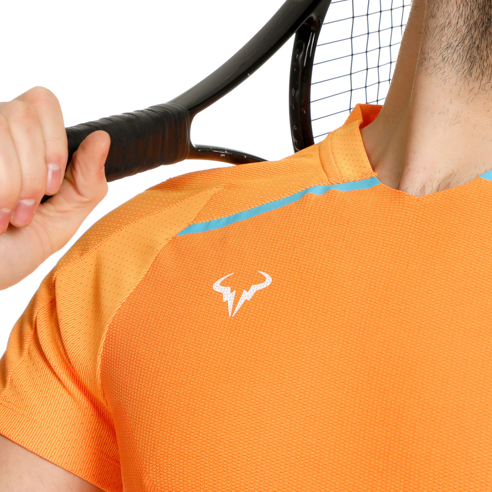 Мужское теннисное поло Nike Dri-Fit Advantage RAFA Court T-Shirt Men - Orange