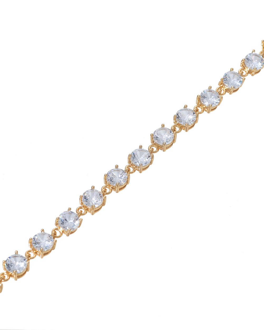 Колье крупные цирконии, золото