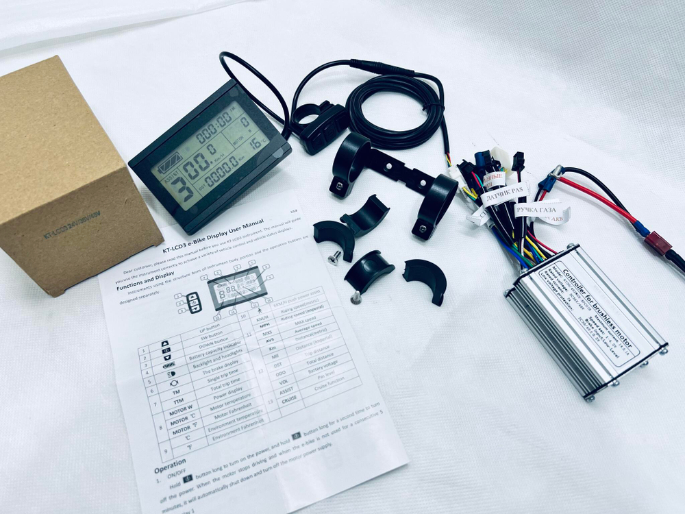 Дисплей LCD 3 + Контроллер КТ для электровелосипеда 24/36/48V
