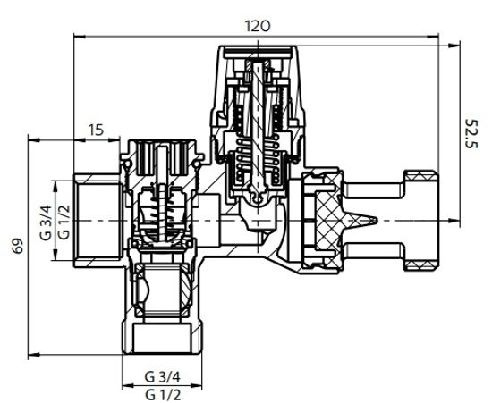 Группа безопасности бойлера Rommer 1/2" 6 бар (RVS-0007-007015)