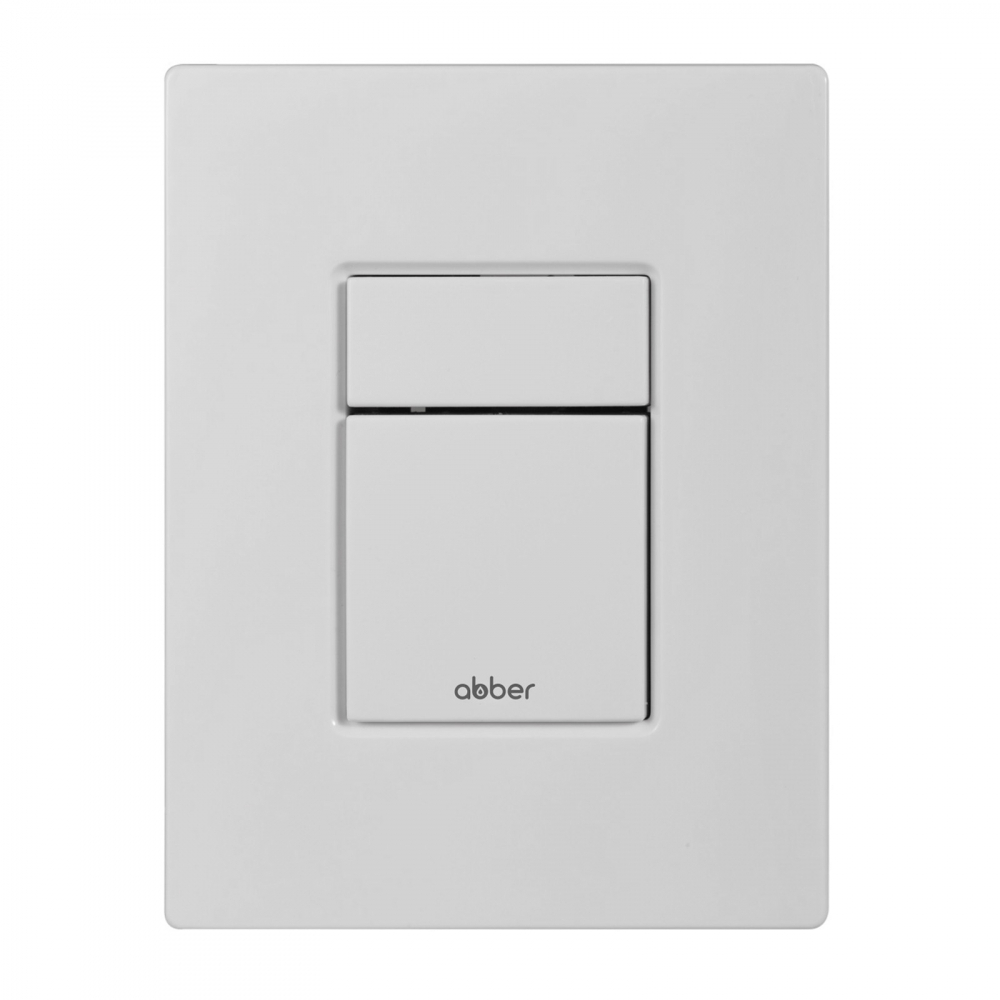 Кнопка смыва ABBER AC0123MW пневматическая, белая матовая