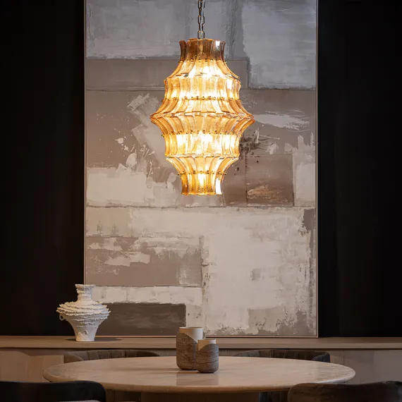 Подвесной светильник Lierna в винтажном стиле коричневый