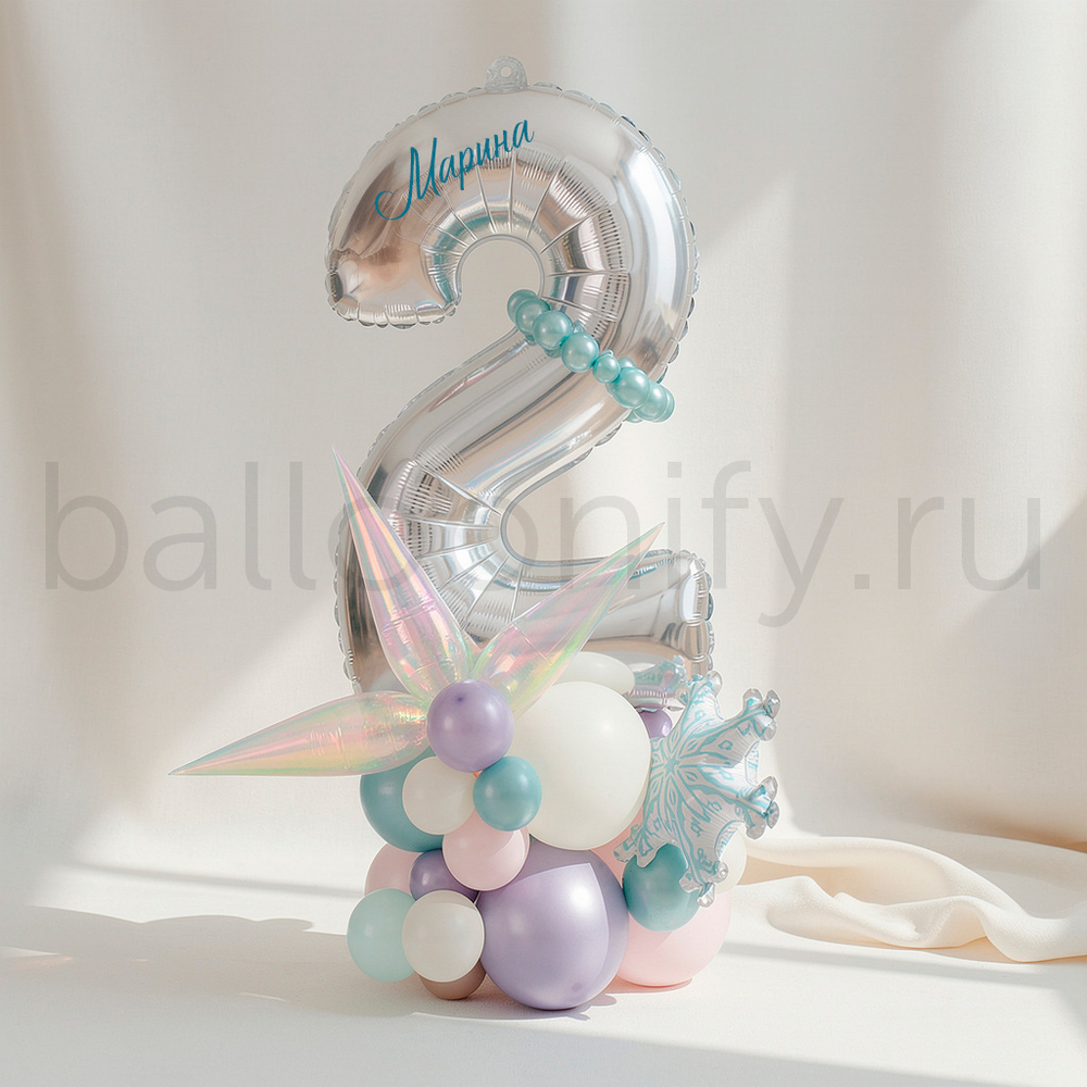 Стойка "Зимняя сказка с цифрой"