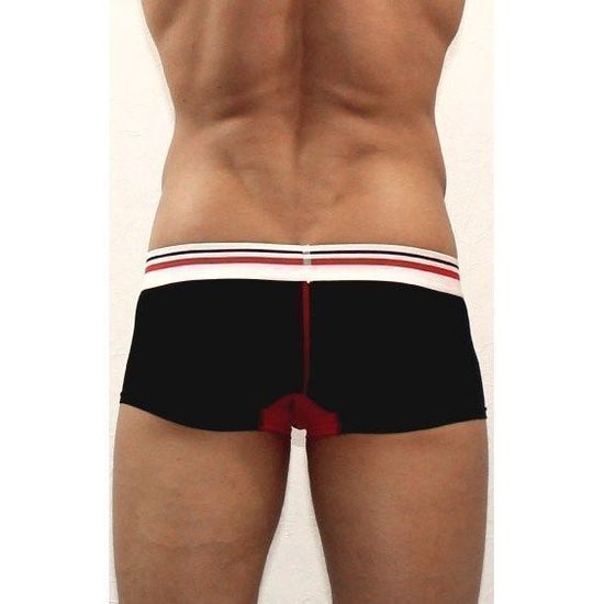 Мужские трусы хипсы черные с красной вставкой Diesel Black