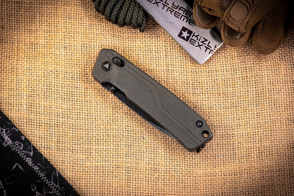 Складной нож SRM Rubik Large Satin сталь 10Cr15CoMoV рукоять Black Micarta (7228L-MB)