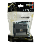 Розетка компьютерная 1-местная RJ-45 (механизм), серия Катрин, графит, GLS00-7107-06 49418