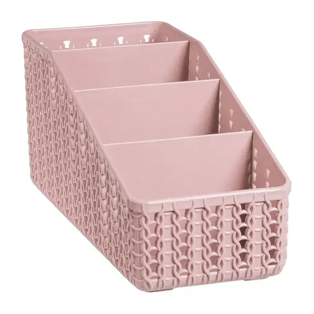 Органайзер ВЯЗАНИЕ 4 секции чайная роза (комплект 16 шт)