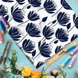 Ткань премиум бифлекс фантазийные цветы