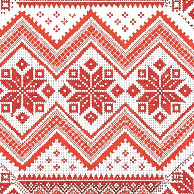 славянский красно-белый орнамент, узор