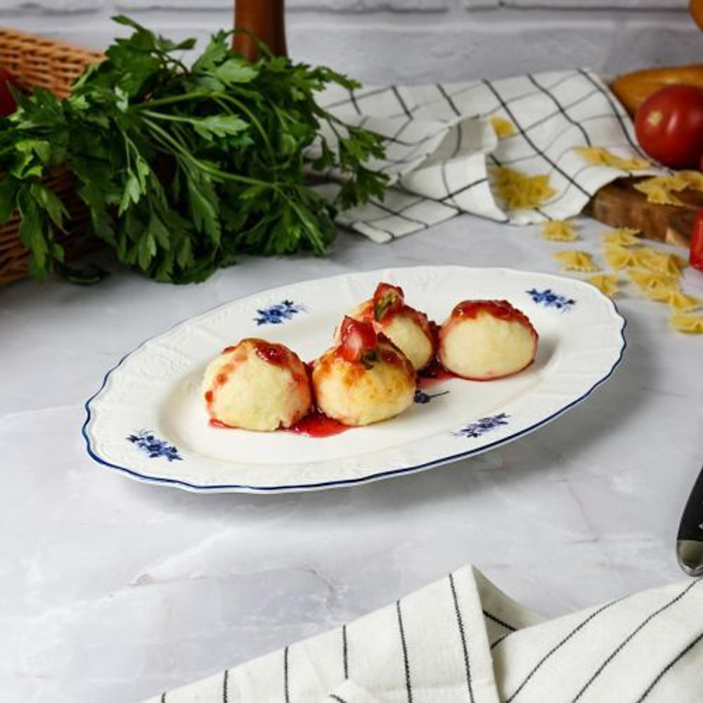 Блюдо овальное 30 см,коллекция "Blue Flower" P.L. Proff Cuisine