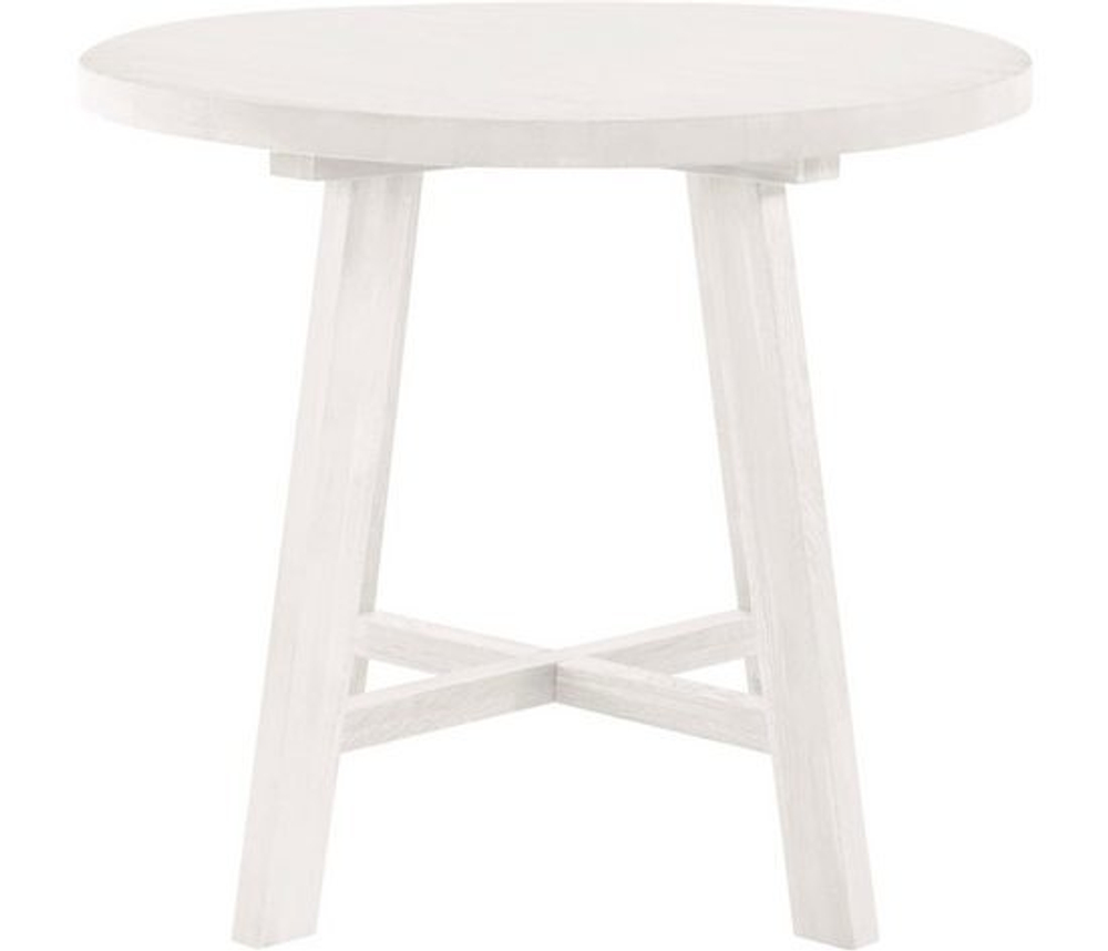 Дизайнерский круглый обеденный стол Таула 140х140х74 см из массива дуба, белый