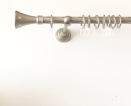 Карниз кованый витой "Картер" d19 мм однорядный, цвет хром матовый