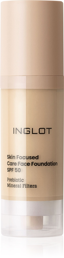 Inglot Skin Focused Care Face Foundation SPF 50 - Тональная основа с защитой SPF 50 оттенок 301 Light Olive, 30 ml