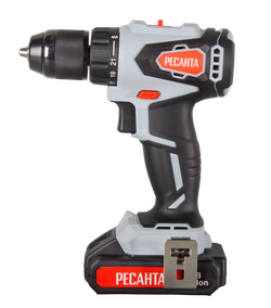 Дрель-шуруповерт аккумуляторная Ресанта ДА-20-2ЛК-Б (2,0 А/ч) (бесщеточный двигатель)