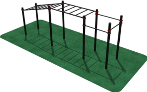 РУКОХОД ДВУХСЕКЦИОННЫЙ С ПОДЪЕМОМ И ТРЕМЯ РАЗНОУРОВНЕВЫМИ ТУРНИКАМИ