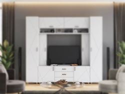 Тумба ТВ МС "Сандра"(Белый лофт)