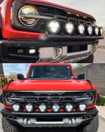 Кронштейн для доп. фар с самими фарами на штатный бампер Bronco / Bronco Raptor 2022+ Форд Бронко Раптор