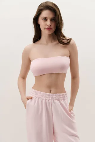 Топ-бандо из вискозы нежно-розового цвета
