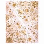 Украшение для окон и стекла ЗОЛОТАЯ СКАЗКА "Узоры из золотых снежинок 3", 30х38 см, ПВХ, 591229