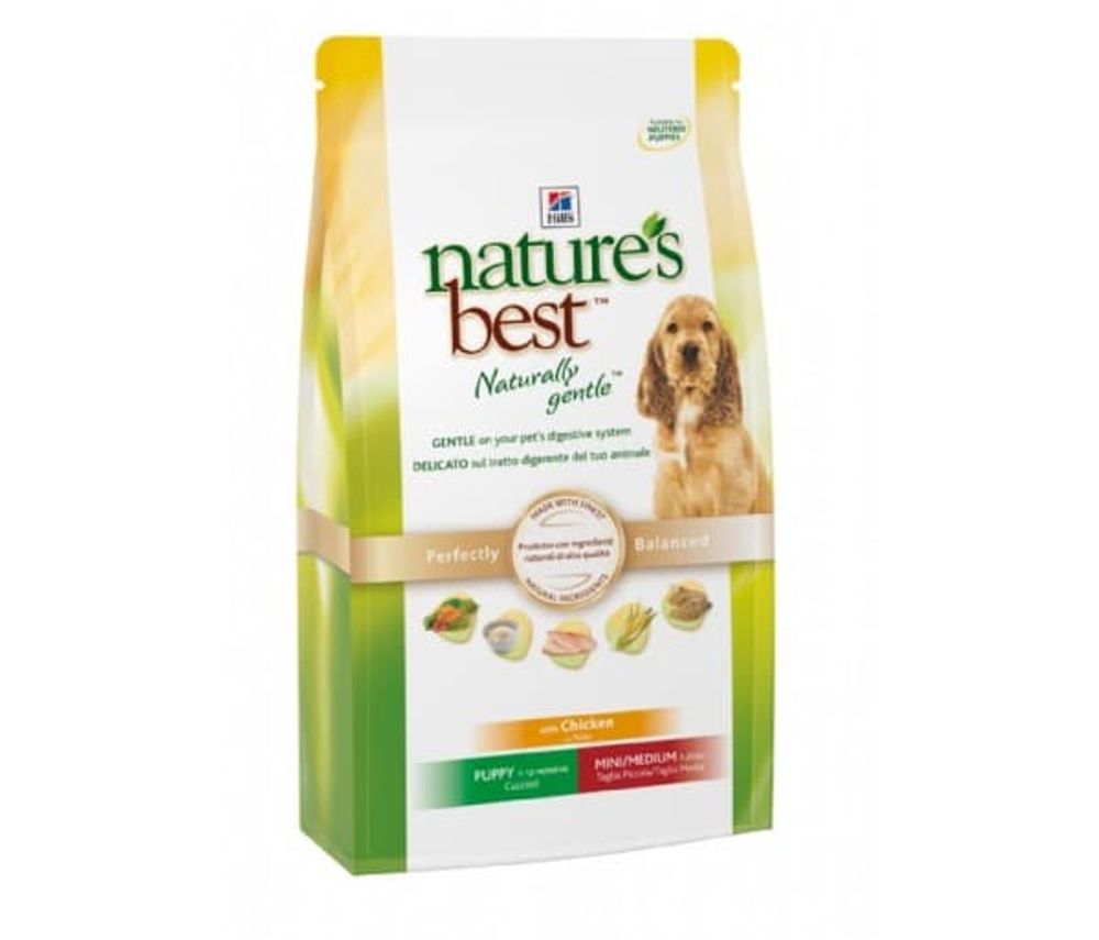 Hill's Nature's Best 2кг корм для щенков мелких и средних пород с курицей