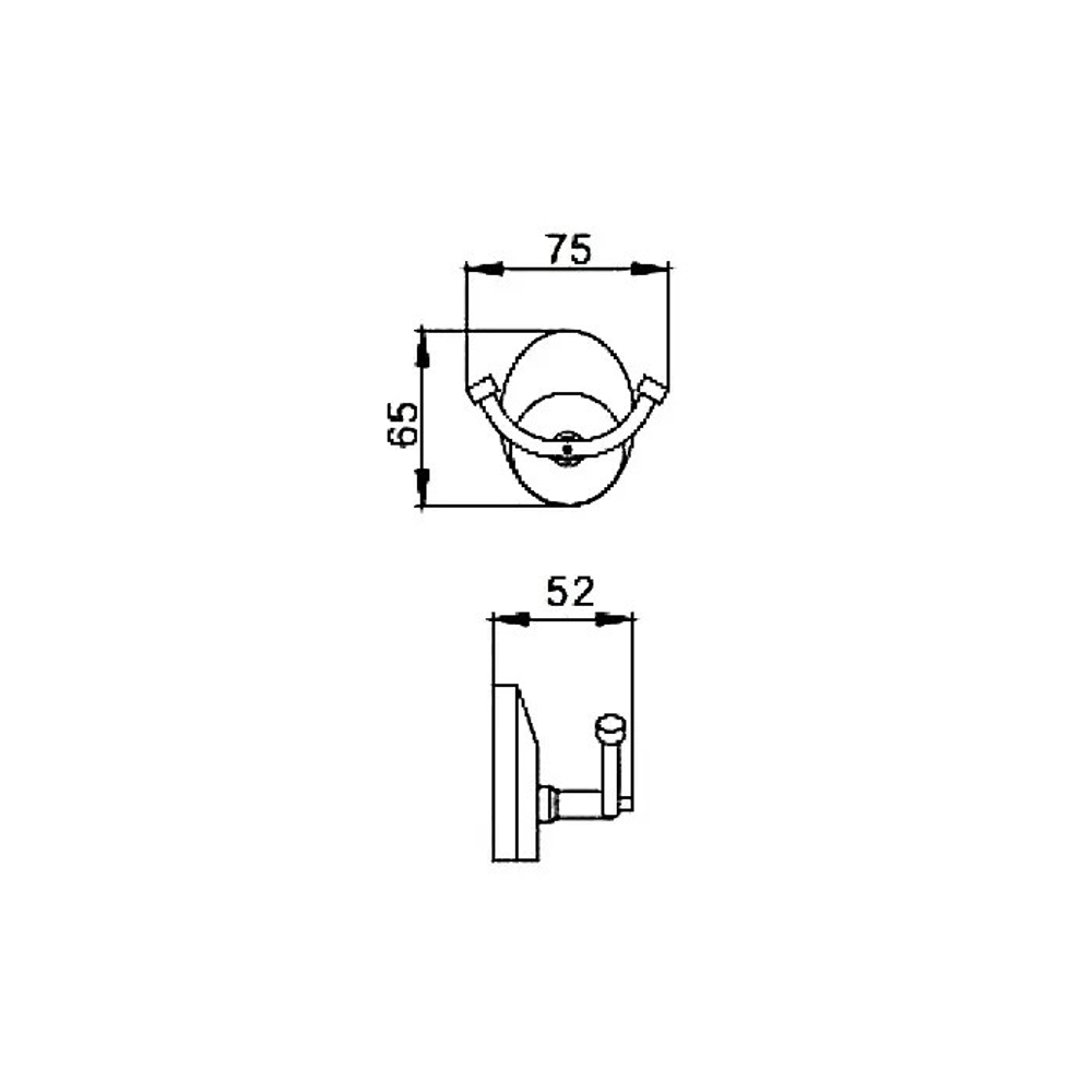 Крючок двойной для ванной Haiba HB1605-2