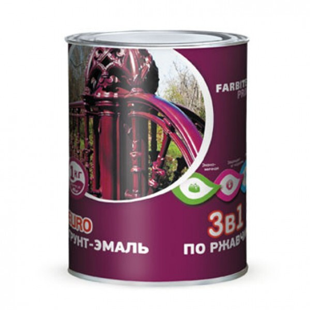 Грунт-эмаль по ржавчине OLECOLOR коричневый 8017(2,0 кг)