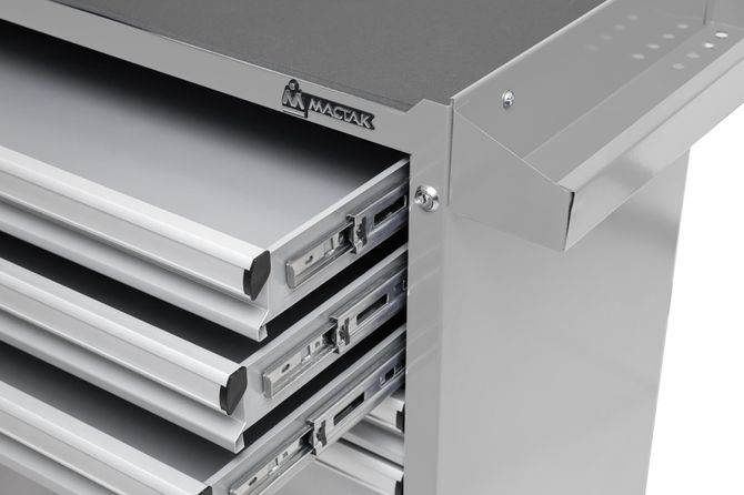 МАСТАК (521-05581MG) Тележка инструментальная, 5 ящиков, "ОПТИМА", серая