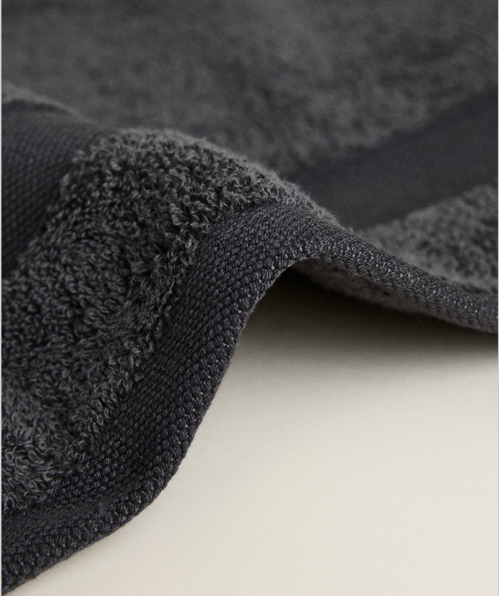 ZARA HOME ПОЛОТЕНЦЕ ИЗ ХЛОПКА ВЫСШЕГО КАЧЕСТВА, СЕРЫЙ