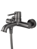 Смеситель для ванны с душем WONZON & WOGHAND TOR, Темный графит (WW-88037073-BGM)