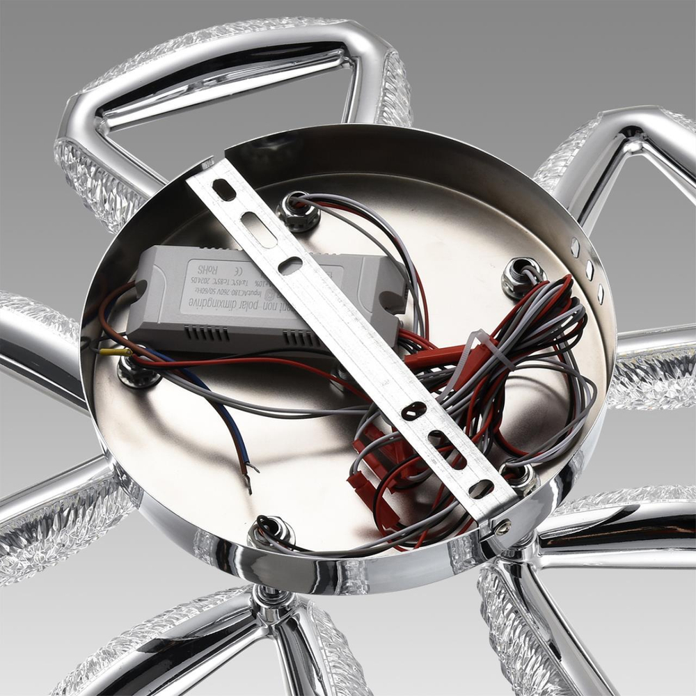 8239/5CL LEDIO LN25 000 хром, металл/пластик Люстра потолочная с ПДУ LED 65W 3000-6000K 220V RUANA