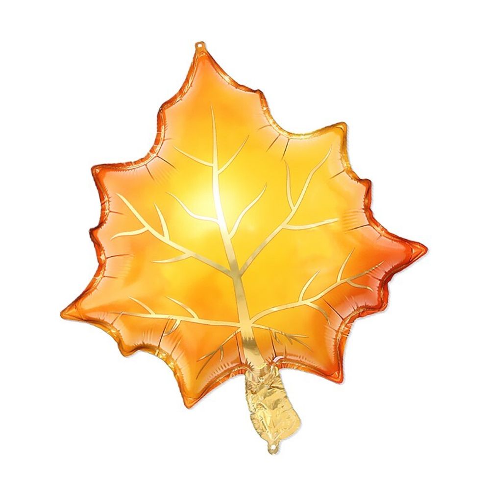 Шар (24''/61 см) Фигура, Кленовый лист, Оранжевый, 1 шт.