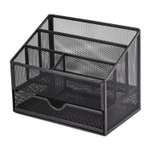 Подставка-органайзер д/канцтоваров, Alingar, металлическая, 23*20*15 см, 5 отделений, выдвижной ящик