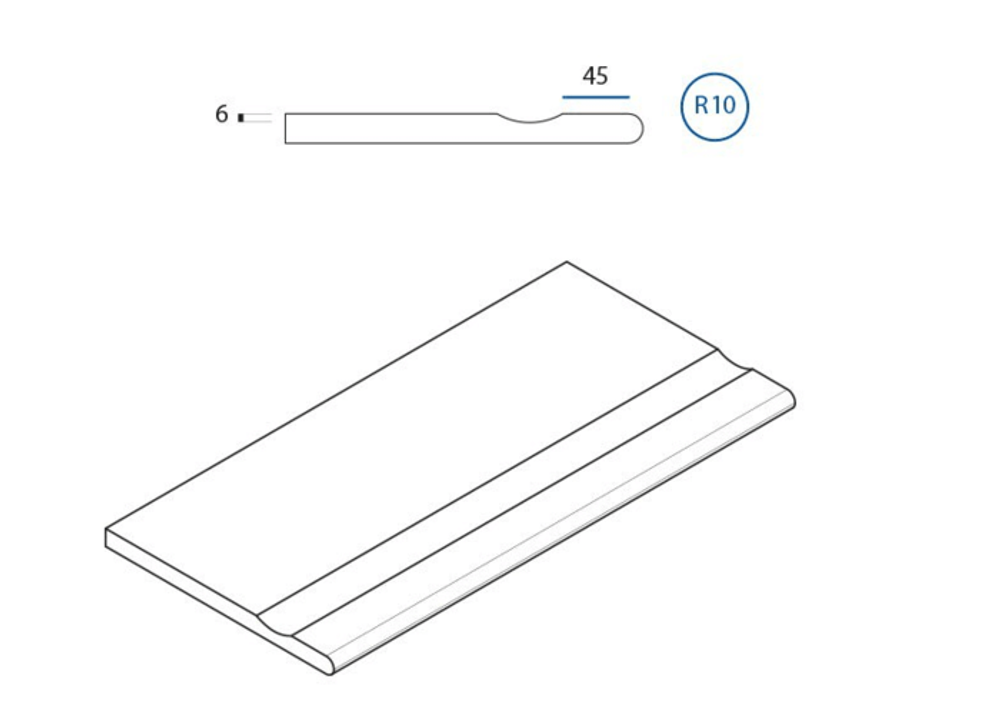 Italon Magnetique Бортик с выемкой закругленный White 30x60