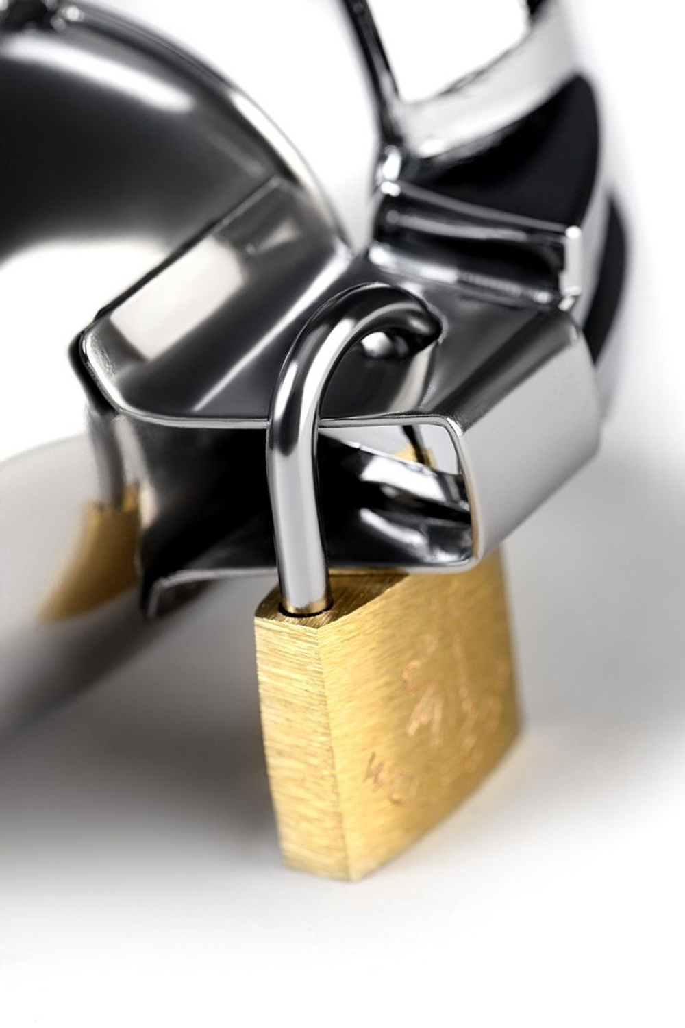 Серебристый мужской пояс верности TOYFA Metal (Цвет: серебристый)