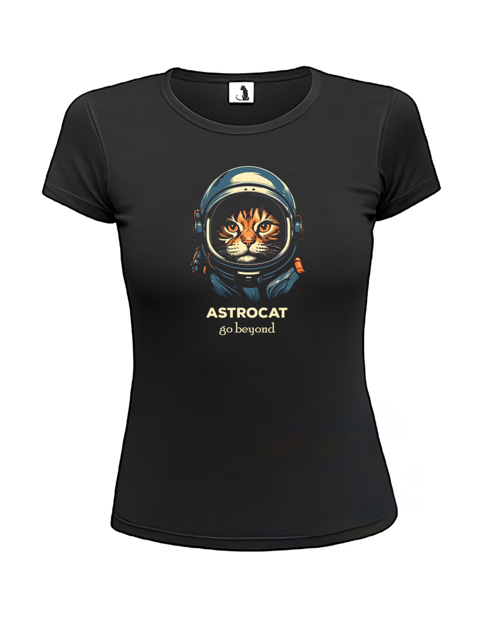 Футболка Astrocat Go beyond женская приталенная черная