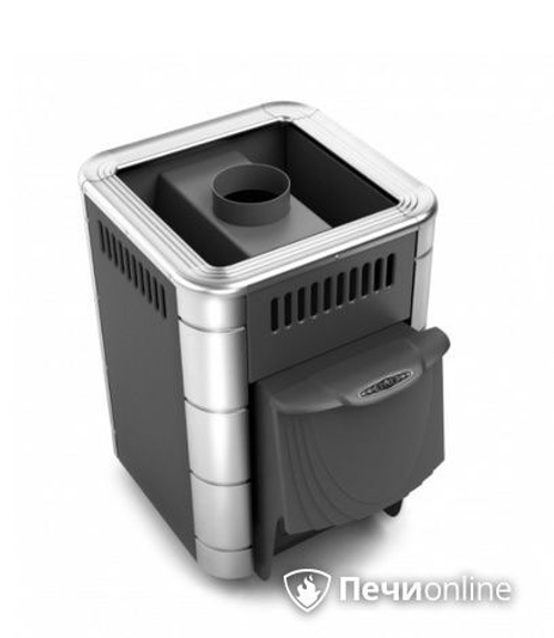 Печь для бани TMF Оса Carbon антрацит нержавеющая дверь короткий канал