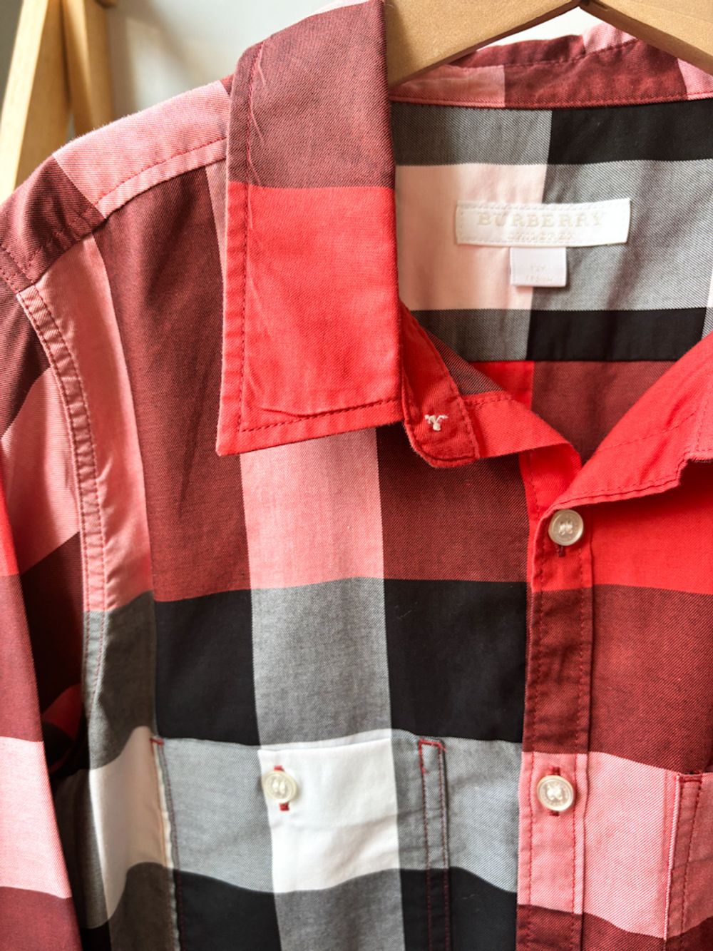 Хлопковая рубашка Burberry, 152