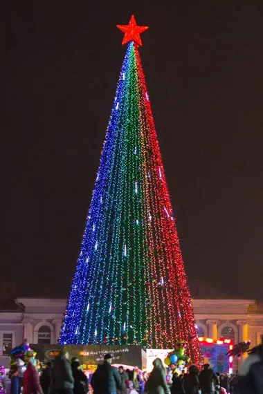 Комплект освещения Хамелеон RGB для елей высотой 10 м., 20 шт.*12 м., Green Trees (Ham10)