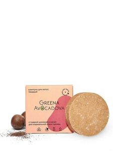 Шампунь твёрдый Greena Avocadova с пудрой шикакай и какао, 50 г