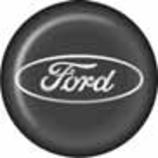 Наклейки  на колпаки D-6см - "Ford" (объемная) голографическая (черный фон) (кт4шт) 02565