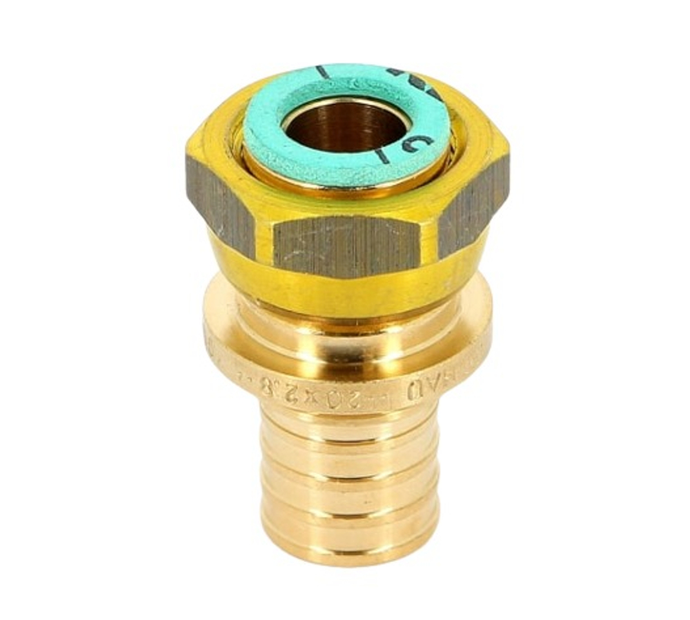 Муфта надвижная с накидной гайкой 20х1/2" RX бронза