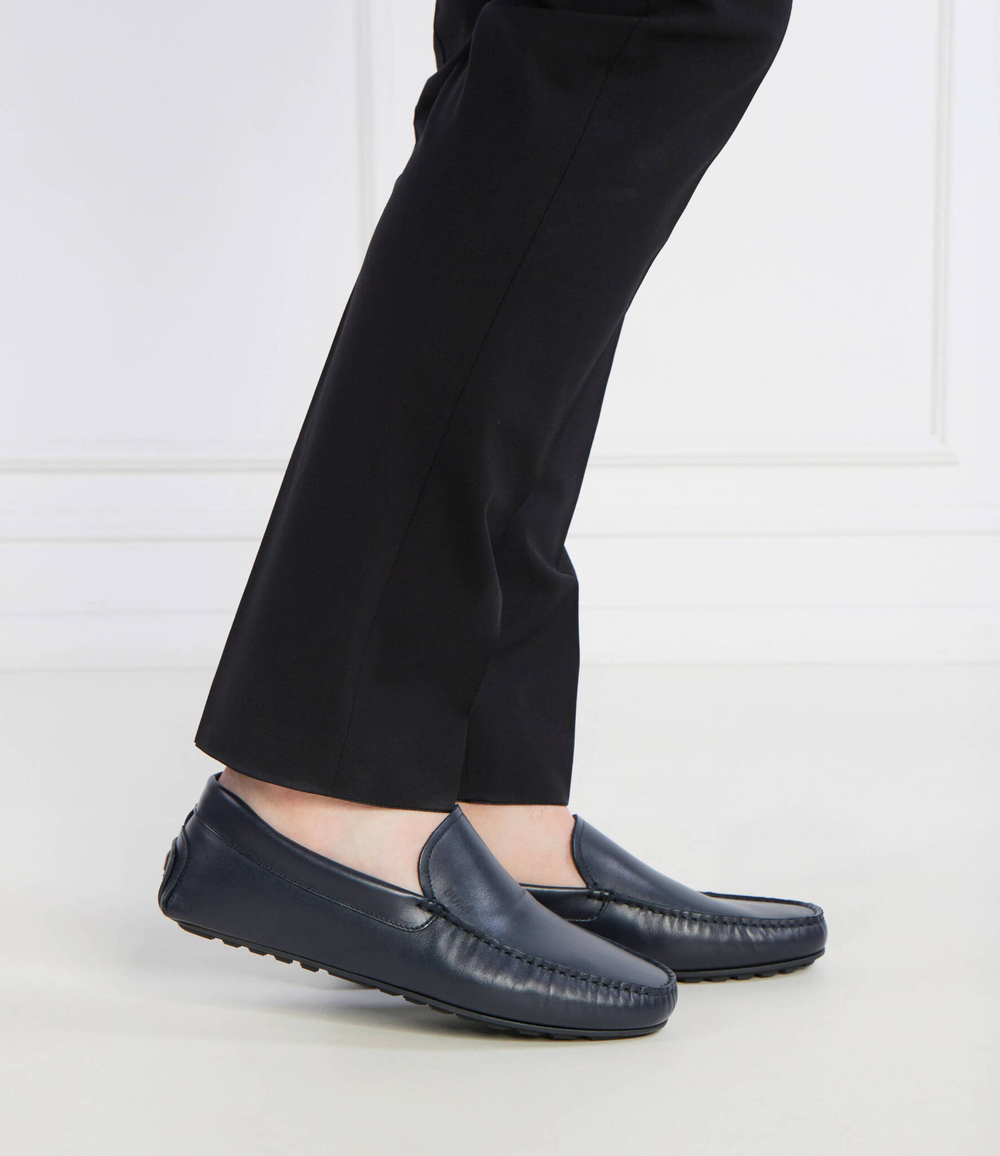 Кожаные мокасины noel BOSS BLACK - темно-синий(50517134)