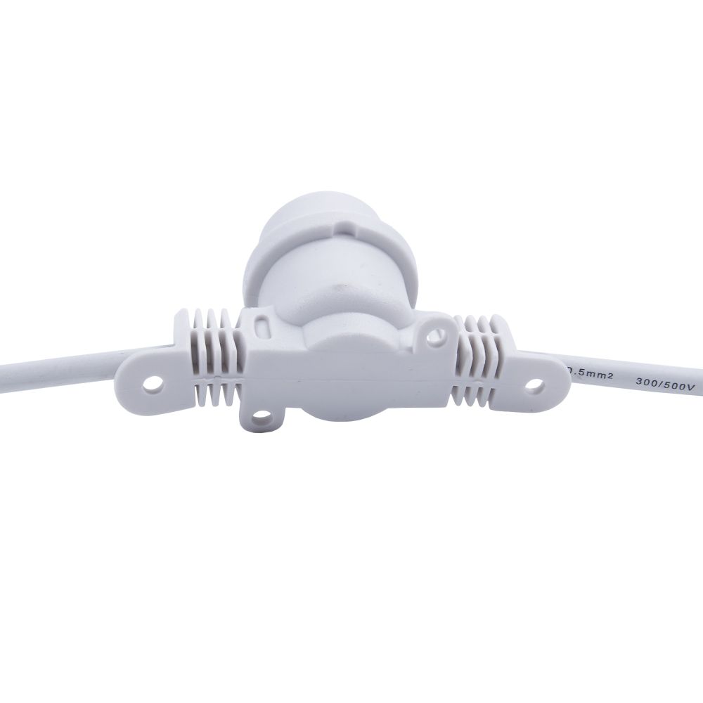 UDL-K110 40-E27-10M IP65 WHITE BELT-LIGHT Гирлянда Белт-лайт. 10м + 1.5м сетевой шнур. 40 патронов E27. шаг 25см. Белая. TM Uniel
