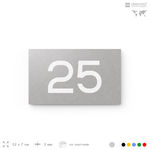 Табличка с номером 25 на дверь квартиры, для офиса, кабинета, аудитории, склада, серая 120х70 мм, Айдентика Технолоджи