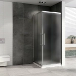Душевой уголок ABBER Schwarzer Diamant AG02100MH 100x100 стекло матовое/профиль хром