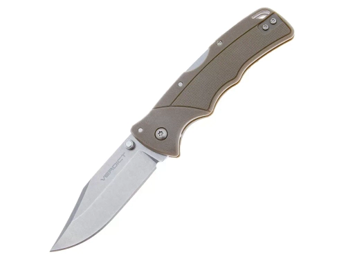 Нож складной Cold Steel Verdict Clip Point FDE, сталь 4116, GFN, блистер (CS-FL-C3CPSSFDEZ)