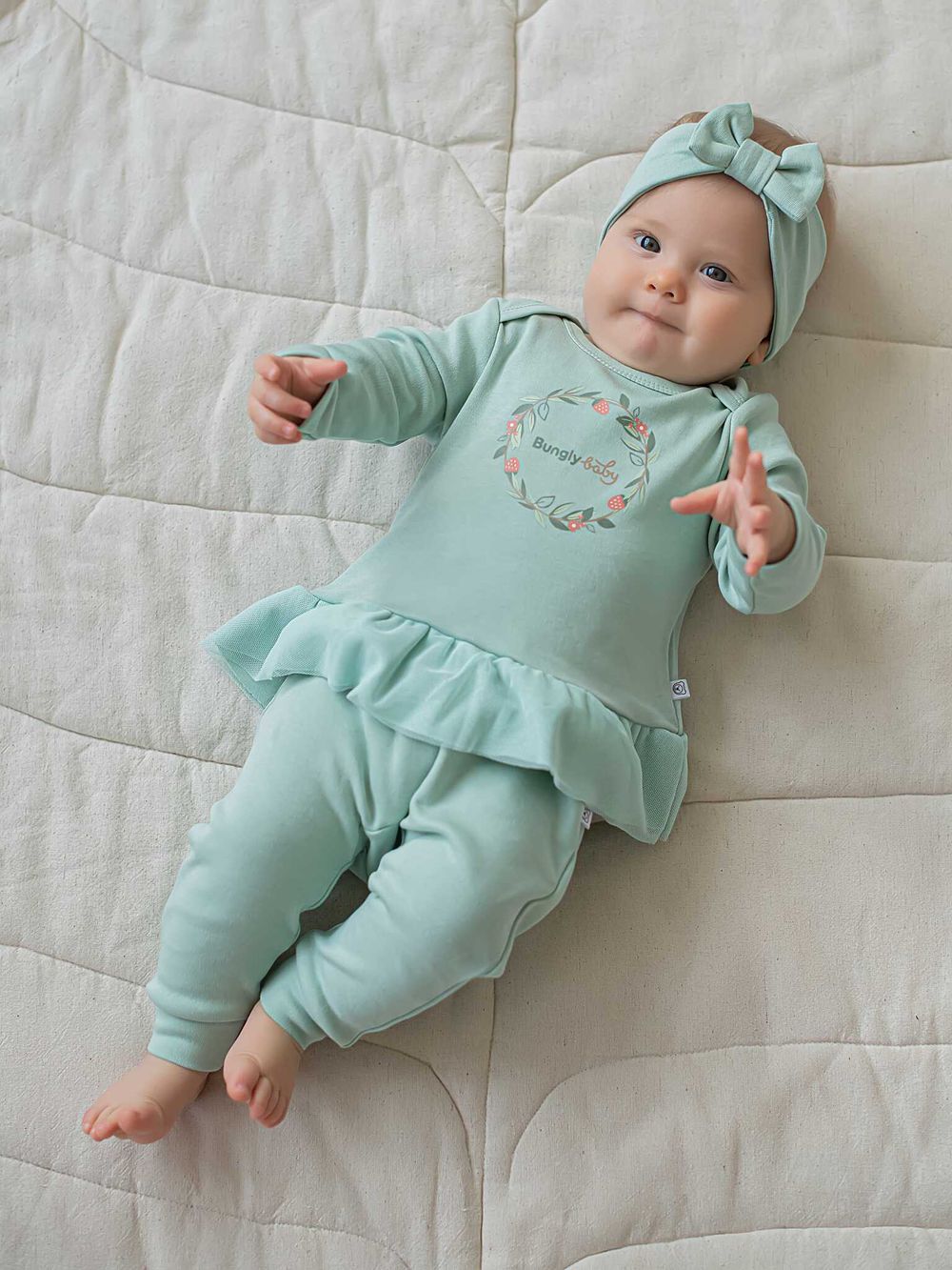 Лонгслив с баской и принтом "Мелисса" 0+