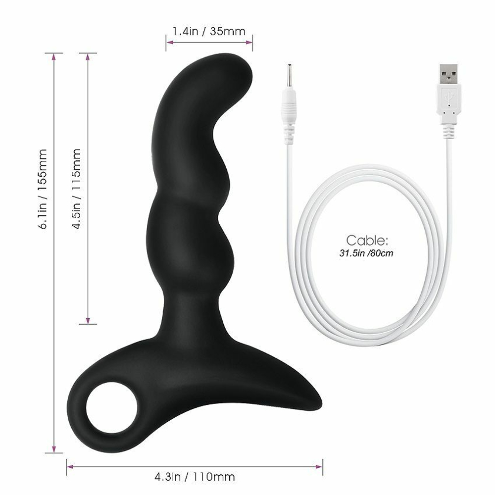 Массажер простаты Erokay EK-2507, 10 режимов, 11 см