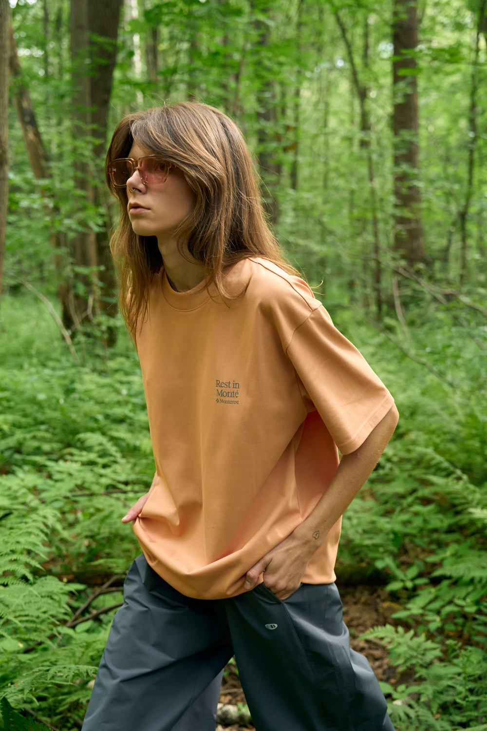 Футболка Nothomme Mountain Wild 5A AntiBacterial T-Shirt «Peach Tangerine"