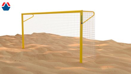 Ворота для пляжного футбола 5,5х2,2 м алюминиевый профиль 100х120 стационарные с консолью для натя